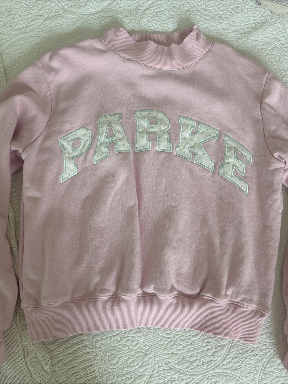 PARKE Birthday Cake Women's Light Pink Crewneck Sweatshirt